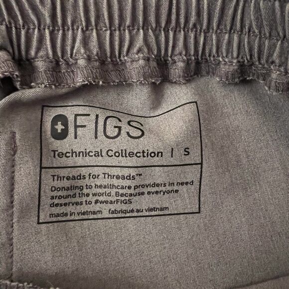 Figs Womens Small Yola Skinny Scrub Drawstring Scrubs Technical Gray Teal Cords - Picture 11 of 14